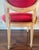 Ruby Red Pair French Velvet Silk Fabric Trim Custom Accent Chairs For Sale - Image 4 of 10