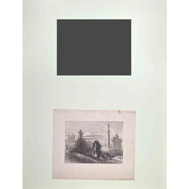 In Cemetery is a Lithograph realized by Auguste Raffet in 1854. Signed in the plate. Good condition with foxing. This...