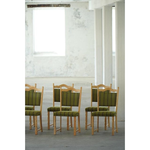 Mid-Century Modern Danish Oak Dining Chairs by Henning Kjærnulf, 1960s, Set of 8 For Sale - Image 4 of 18