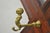 Brown Antique Victorian Mahogany X-Form Wall Coat Rack W/ Brass Knight's Helmet Hooks For Sale - Image 8 of 14