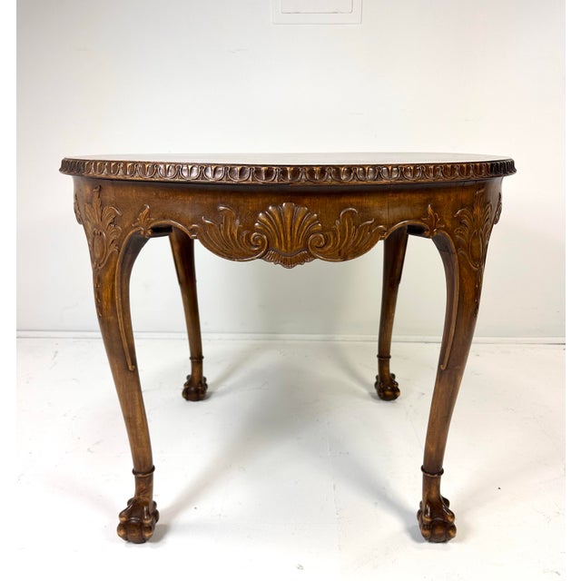 Brown 1930s Swedish Center Table Attributed to G. H. Wrange For Sale - Image 8 of 9