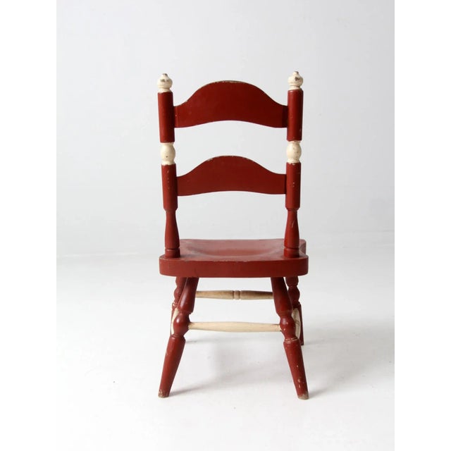 Vintage Kid's Ladder Back Chair For Sale - Image 10 of 11