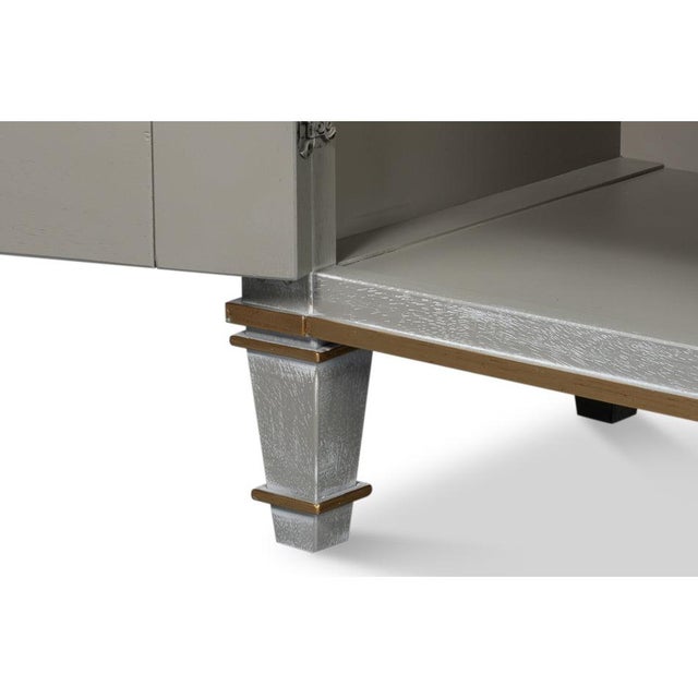 Louis XVI Buffet in Gray and Gold, 60 Inches For Sale - Image 11 of 12