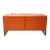 1970s Rattan and Red Lacquer Credenza by Milo Baughman For Sale