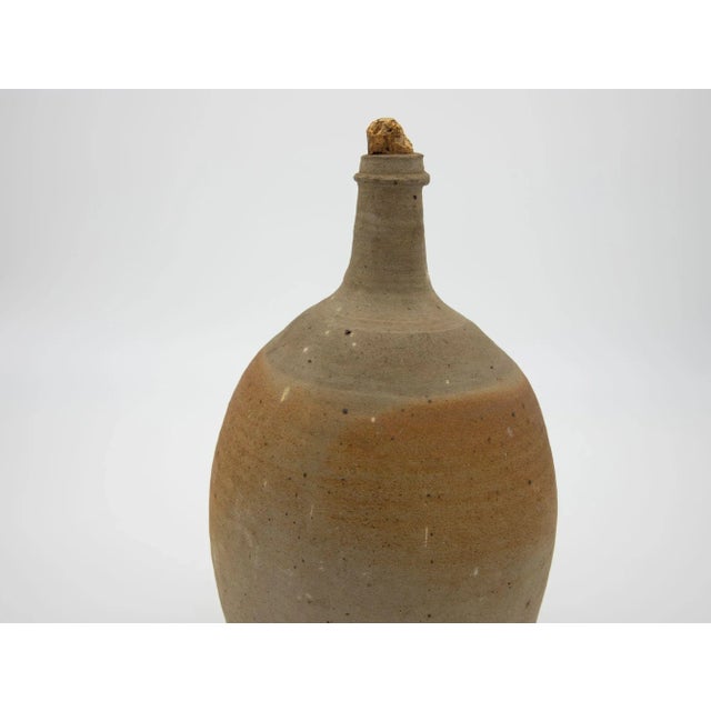 French Provincial Normandy Earthenware Jug With Cork For Sale - Image 3 of 9
