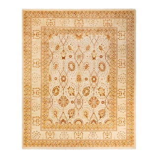 Mogul, One-of-a-Kind Hand-Knotted Area Rug in Ivory, 8' 3" x 10' 7" For Sale