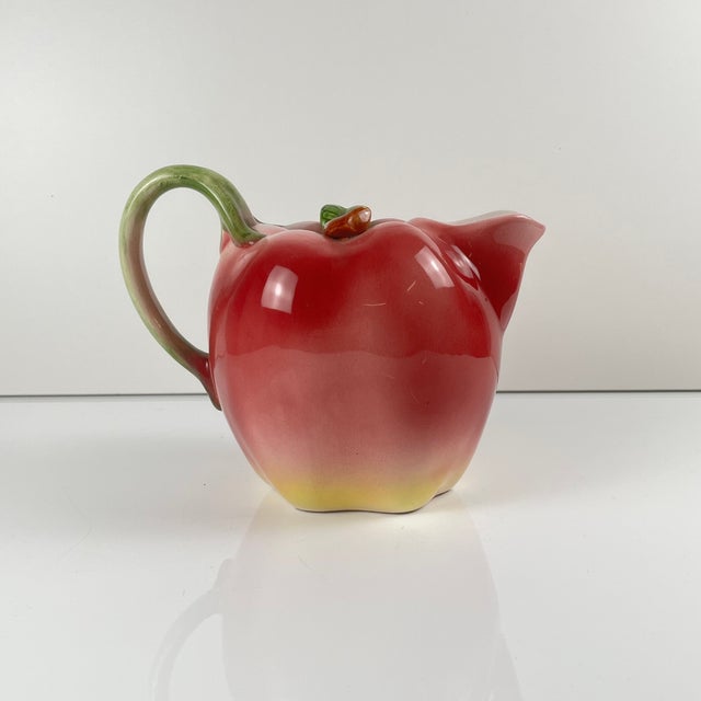 1970s Apple-Shaped Slipware Pitcher, 1960s-1970s For Sale - Image 5 of 9