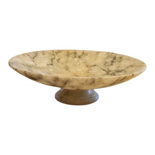 1960s Alabaster Compote Dish For Sale