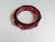 Modern 1990s Ruby Red Bangle With Sculpted Acrylic Studs For Sale - Image 3 of 3