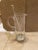 Arte Italica Pewter and Crystal Martini Pitcher with Pewter Stir Stick and 4 Martini pewter and crystal glasses. Made in...