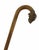 Wood Victorian Dog With Collar Inset Eyes Carved Wood Folk Art Walking Stick Cane For Sale - Image 7 of 10