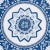 Contemporary Schumacher x Mark D. Sikes Montecito Medallion Wallpaper in Indigo For Sale - Image 3 of 6