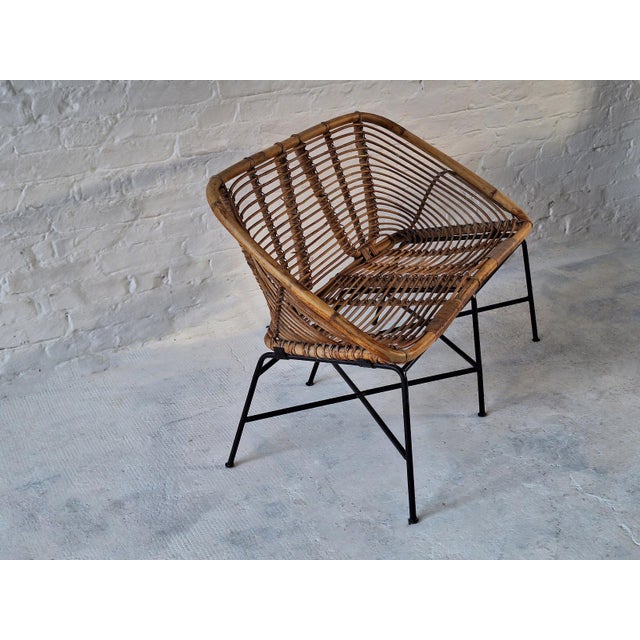 Mid-Century Italian Bamboo and Iron 2-Seater Sofa, 1960s For Sale - Image 6 of 9
