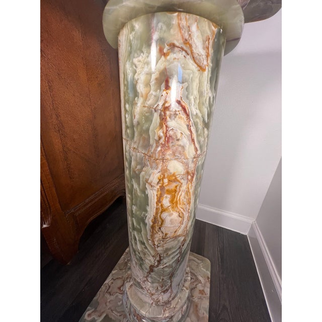 Green Onyx Pedestal For Sale In Orlando - Image 6 of 8