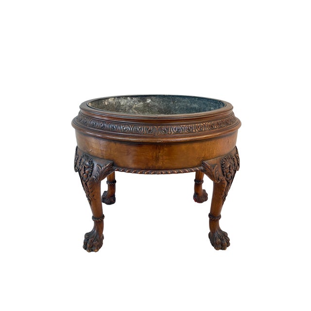 Late 19th Century Antique French Renaissance Solid Walnut Jardiniere For Sale - Image 5 of 12