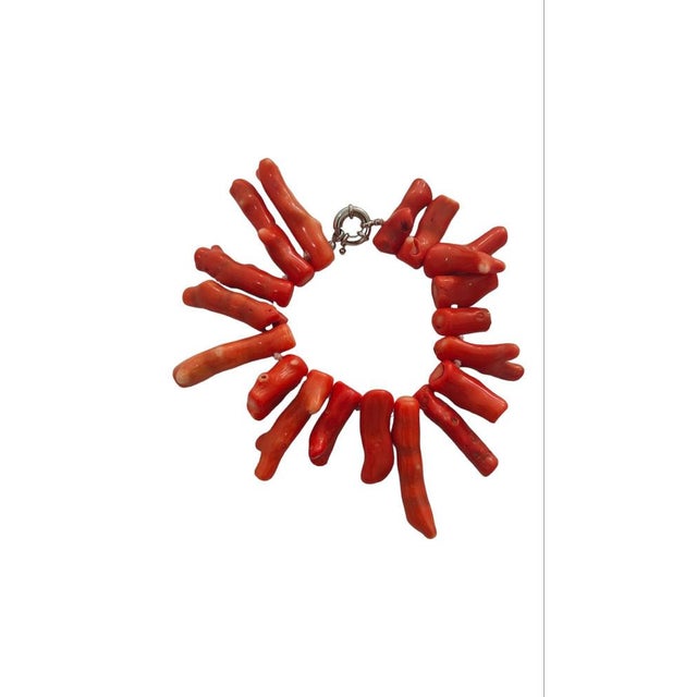 Large Bracelet with Mediterranean Coral Branches, 1950 For Sale - Image 4 of 14