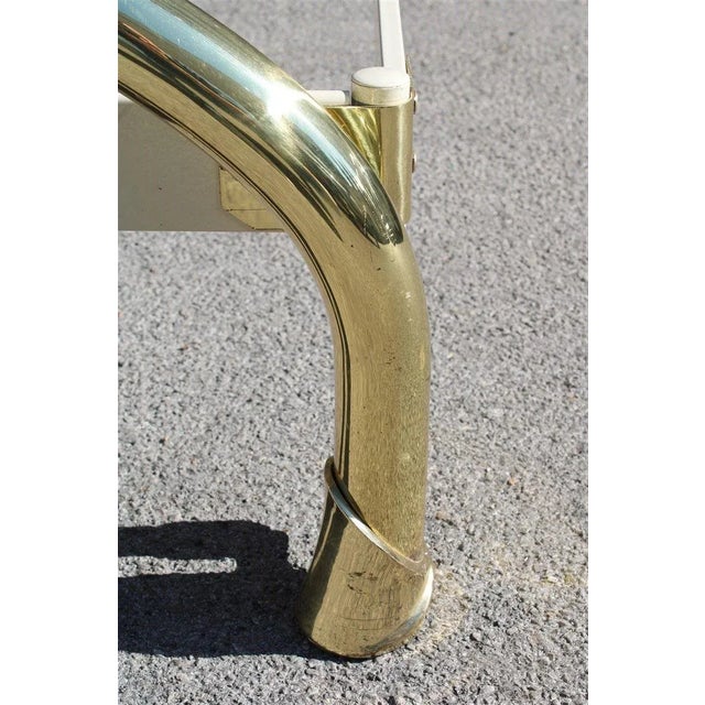 Bed in Solid Brass from Lipparini, 1970s, in Very Good conditions. Designed 1970 to 1979 This piece has an attribution...