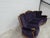 French Baroque Curved Carved Wood and Lilac Velvet Sofa For Sale - Image 4 of 7