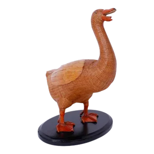 Midcentury Chinese Wicker Duck