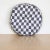 Blue Checkered Circle Pillow For Sale - Image 4 of 7