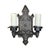 Metal Set of Three 1920s Hammered Spanish Revival or Craftsman Wall Sconces #2443 For Sale - Image 7 of 10