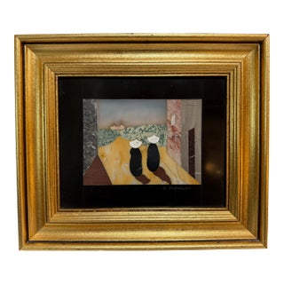 Pietra Dura Stone Mosaic of Nuns For Sale