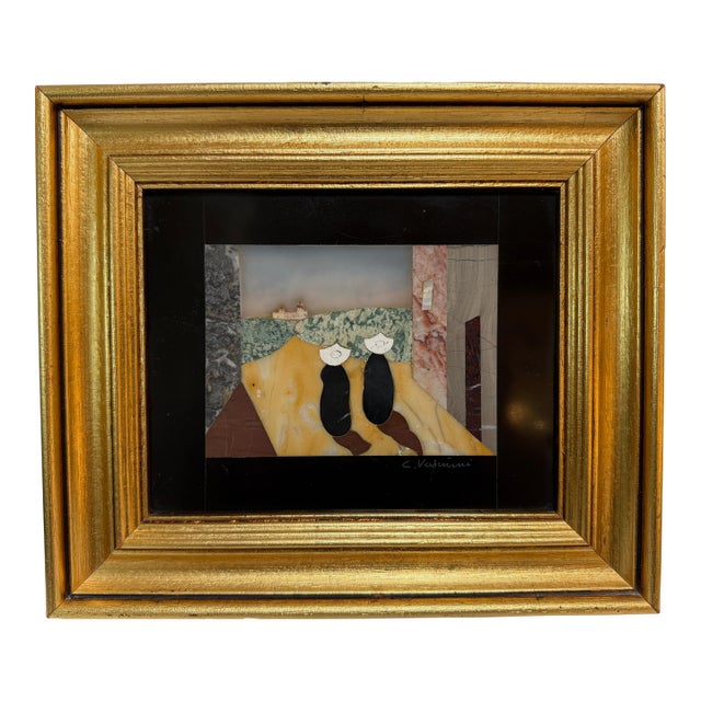 Pietra Dura Stone Mosaic of Nuns For Sale