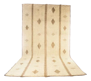 Large Vintage Light Tuareg Floor Mat
