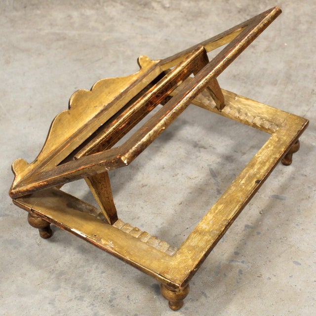 Antique Italian Gilded Table Lectern, 1800s For Sale - Image 10 of 15