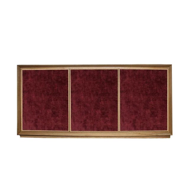 Not Yet Made - Made To Order Dark Red Velvet Sideboard by Mascia Meccani for Meccani Design, 2023 For Sale - Image 5 of 5