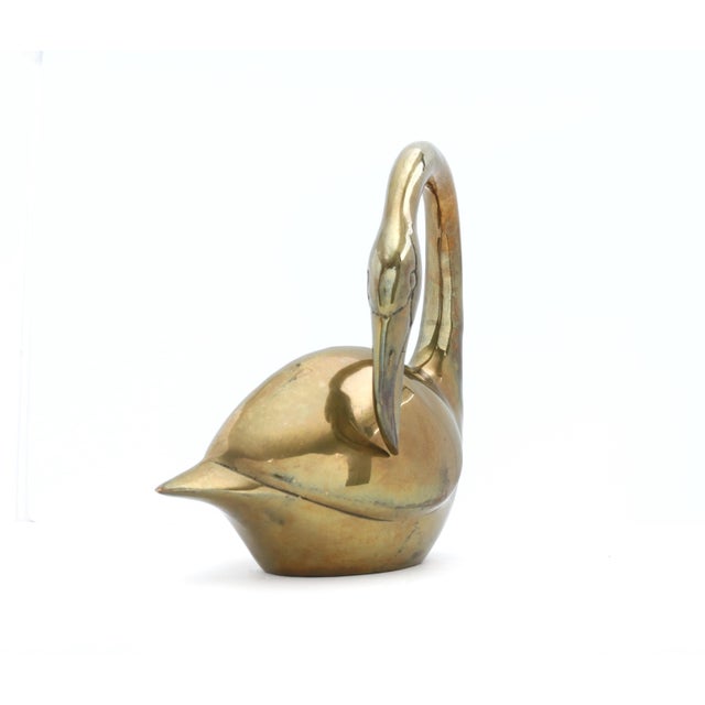 1980s Large Vintage Brass Flamingo Figurine For Sale - Image 5 of 9