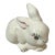 Vintage White Hand-Painted Ceramic Easter Bunny For Sale