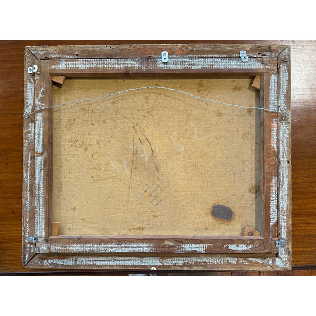 Black Italianate Old Master Style Landscape With Ruins and River Valley, 19th Century For Sale - Image 8 of 8