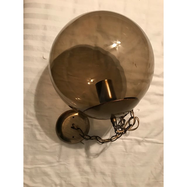 Brass Globe Pendant Light vintage smoked glass and antiques brass globe pendant light globe is 12 in diameter