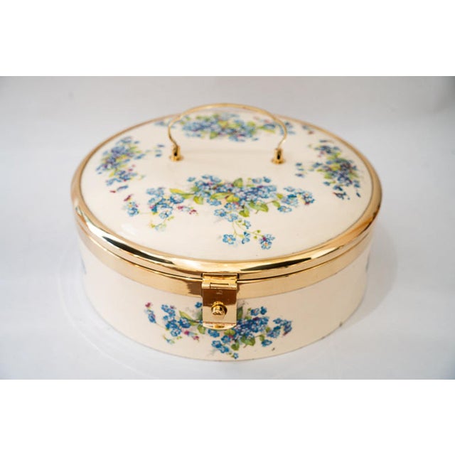 Art deco bread box vienna around 1920 Brass polished and stove enameled