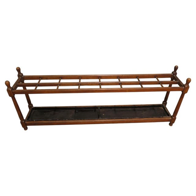 Wood Long Arts and Crafts Umbrella Stand, 1880 For Sale - Image 7 of 7