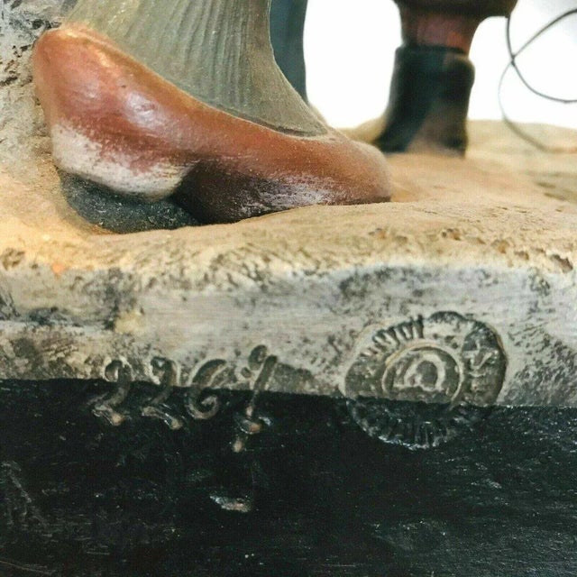 Polychrome Figurine in Terracotta For Sale - Image 10 of 15