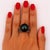 Bochic “Orient” Vintage South Sea Pearl & Blue Sapphire Ring Set 18K Gold & Silver For Sale - Image 9 of 9