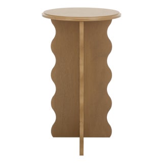 Lilith Wavy Accent Table in Desert Brown For Sale