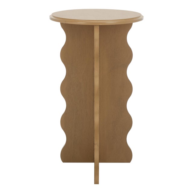 Lilith Wavy Accent Table in Desert Brown For Sale
