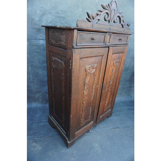 Brown 18th Century Spanish Colonial Walnut Cabinet For Sale - Image 8 of 11