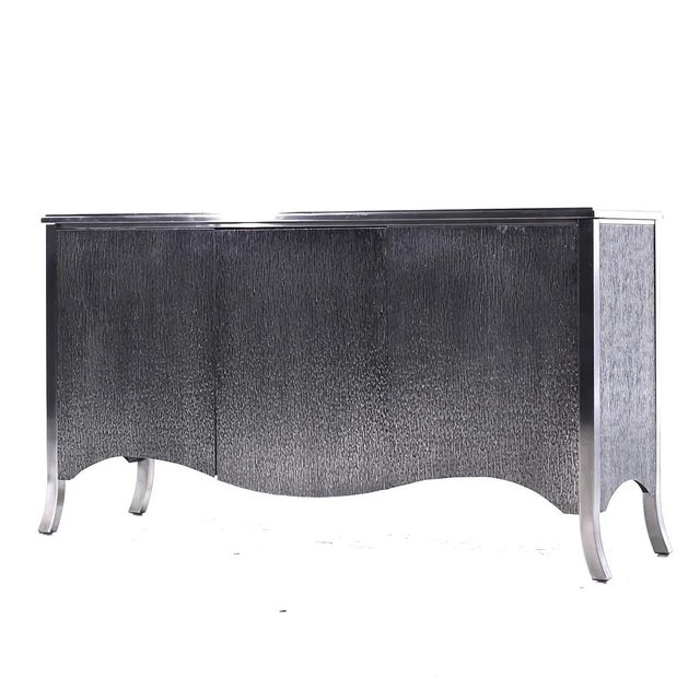 Mid-Century Modern Design Institute America Dia Mid Century Metal and Glass Credenza For Sale - Image 3 of 9