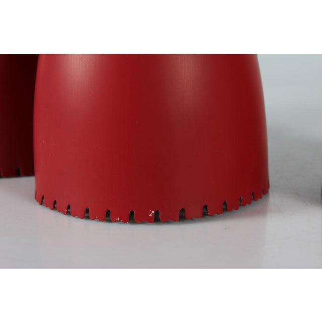 Red Lacquer Chandelier by Bent Karlby for Lyfa, 1950s For Sale - Image 9 of 15