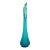 Art Glass Vase -Vintage Mid Century Tall Turquoise Cerulean Blue Frosted (Sea Glass) For Sale