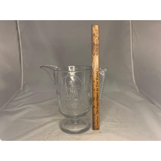 Late 19th Century EAPG Richards & Hartley Cupid and Venus Flint Glass No. 500 Pitcher c. 1874-1885 For Sale - Image 9 of 9