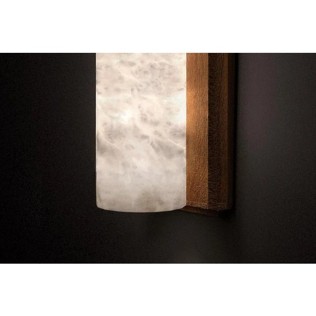 Kddō 2 Small Ikoko Wood Wall Light by Alabattro Italian For Sale - Image 4 of 7