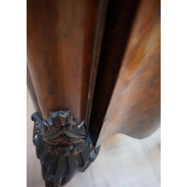 Italian Baroque Rococo Walnut Burl Nightstand, 1850s For Sale - Image 11 of 17