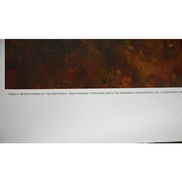 Tan Howard Terpning “Mystic Power of the War Shield” Signed Limited Edition MasterWork Giclée Canvas, 12/55 For Sale - Image 8 of 10