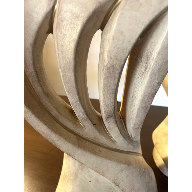 1980's Jaro Style Biomorphic Post-Modern Freeform Ribbon Motif Table Lamps Pair For Sale - Image 17 of 17