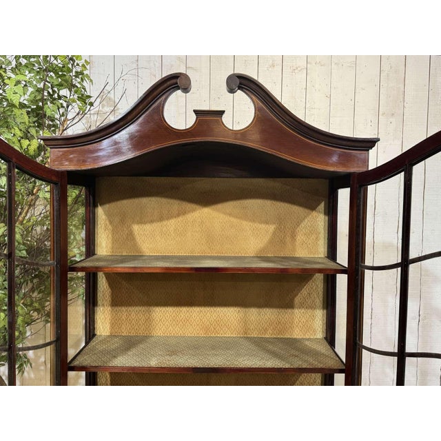 Brown Late 19th Century English Mahogany Display Cabinet For Sale - Image 8 of 17